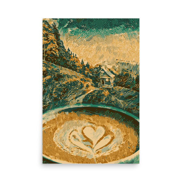 "coffee before a forest adventure" Print